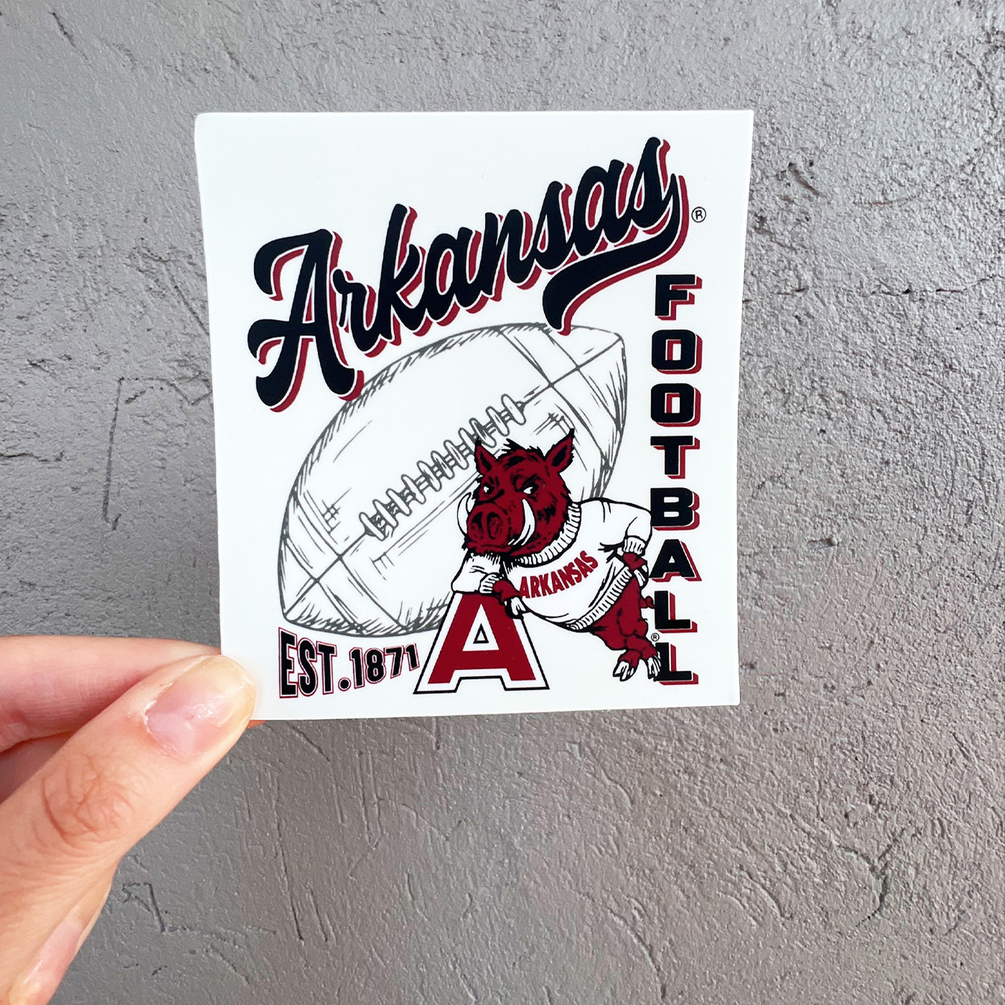 Vertical Football Sticker