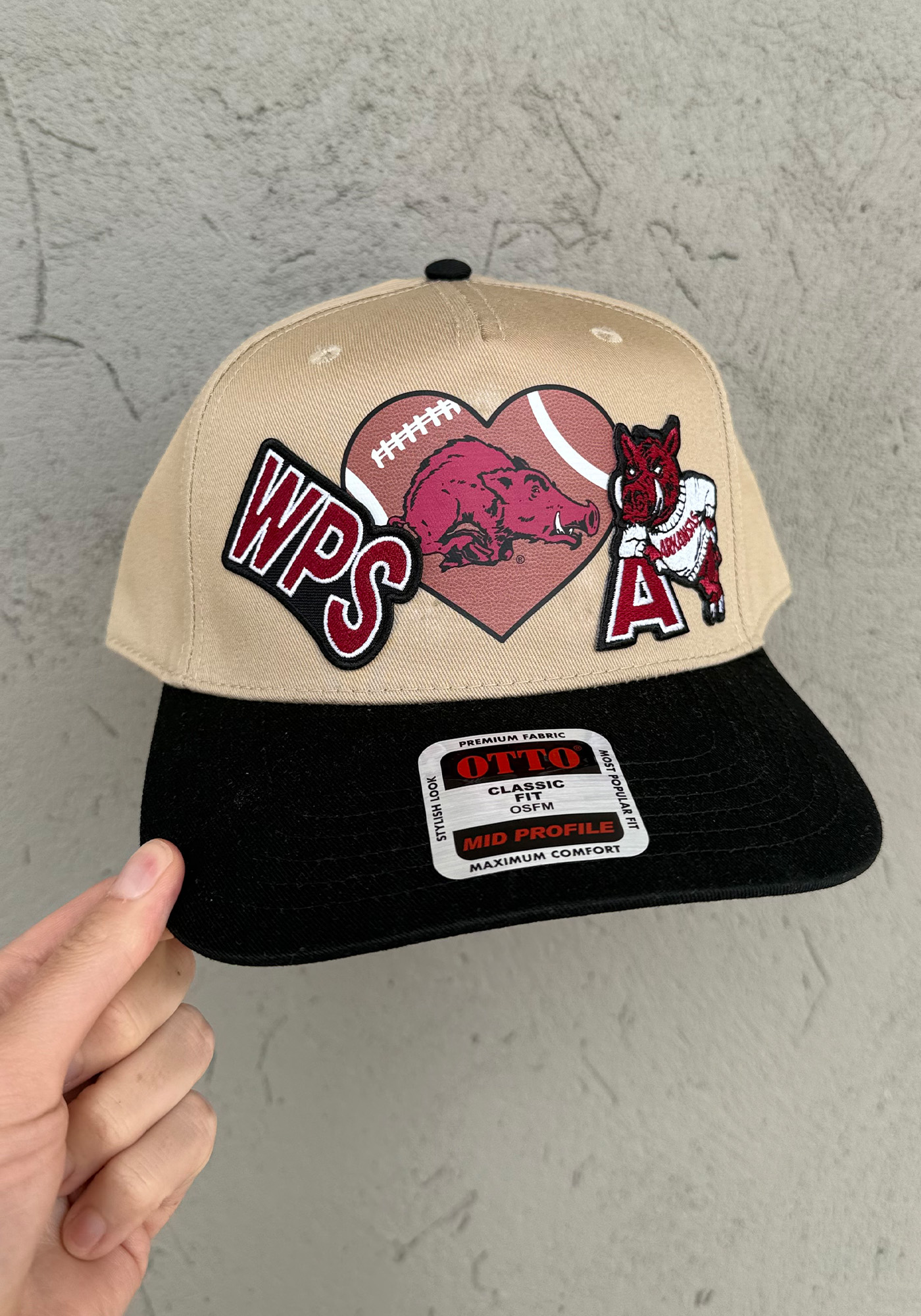 Football Heart Patch Hat