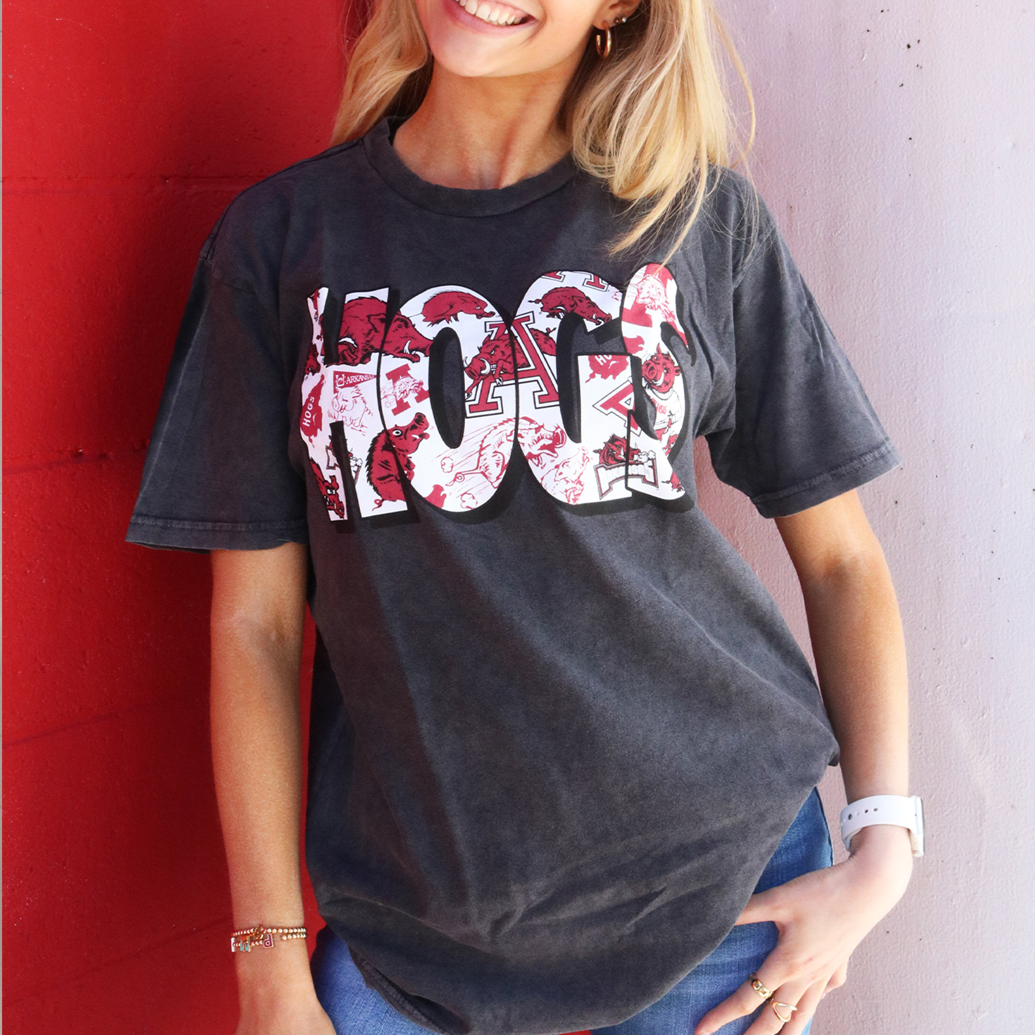 Hogs Multi Logo Vintage Washed T-Shirt