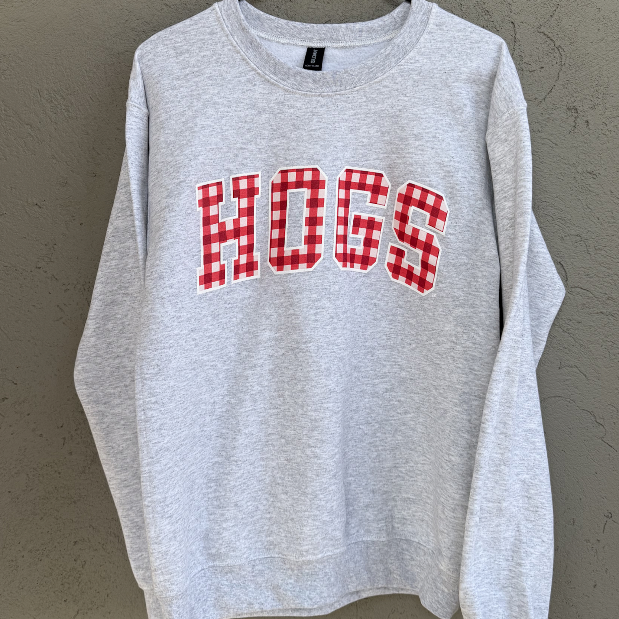 Red Gingham Hogs Sweatshirt