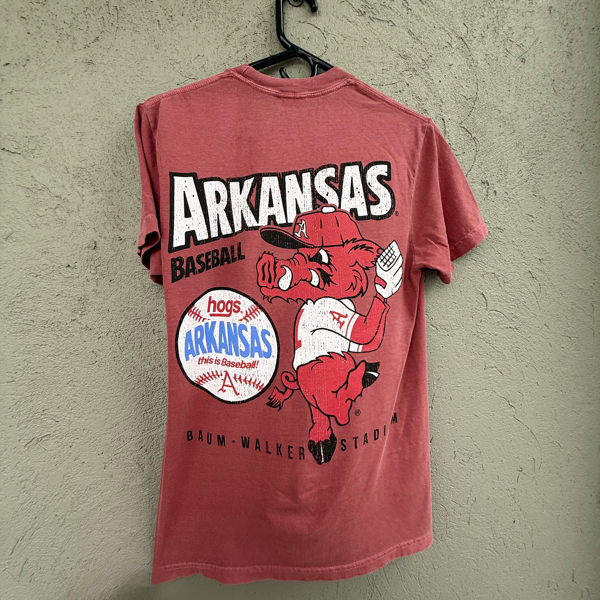 Arkansas Baseball Pitting Ribby Short Sleeve